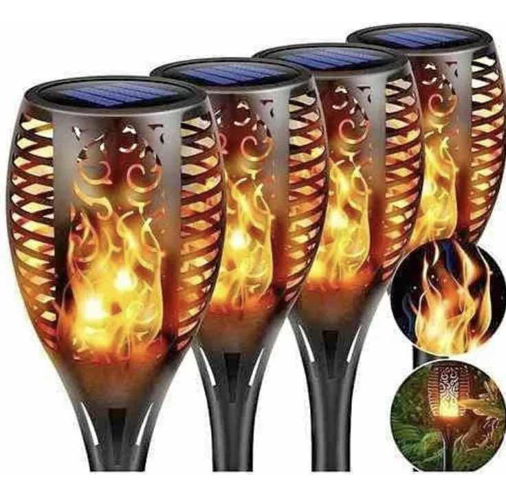 Antorchas Solares Fuego Llama Pack X 4