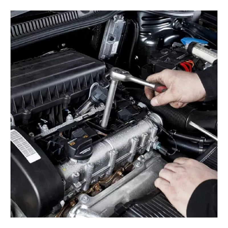 Juego De Herramientas Mecánicas Dados Llaves Acero 46 Pcs