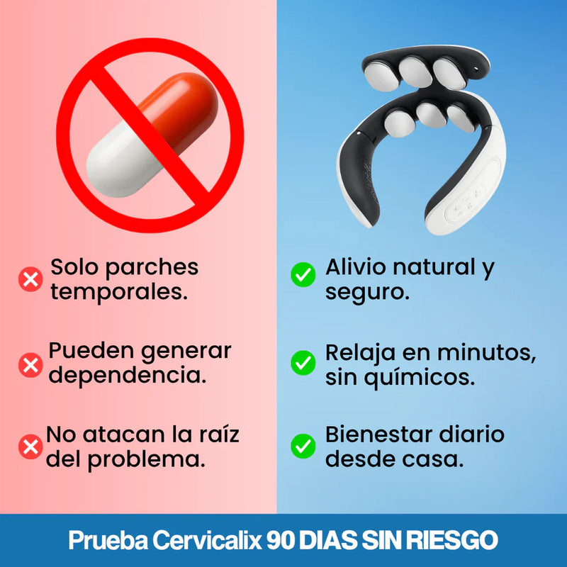 Masajeador Cervicalix Pro 2.0™ + Almohada Quiropráctica + Parches (GRATIS)
